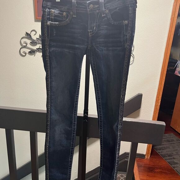 EUC Miss Me Skinny Blue Jeans Size 26 #BTBJ#2 - Picture 12 of 15